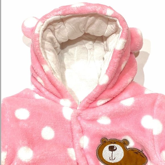 OKIE DOKIE Snowsuit 6M Pink Polka Dot - Picture 5 of 11